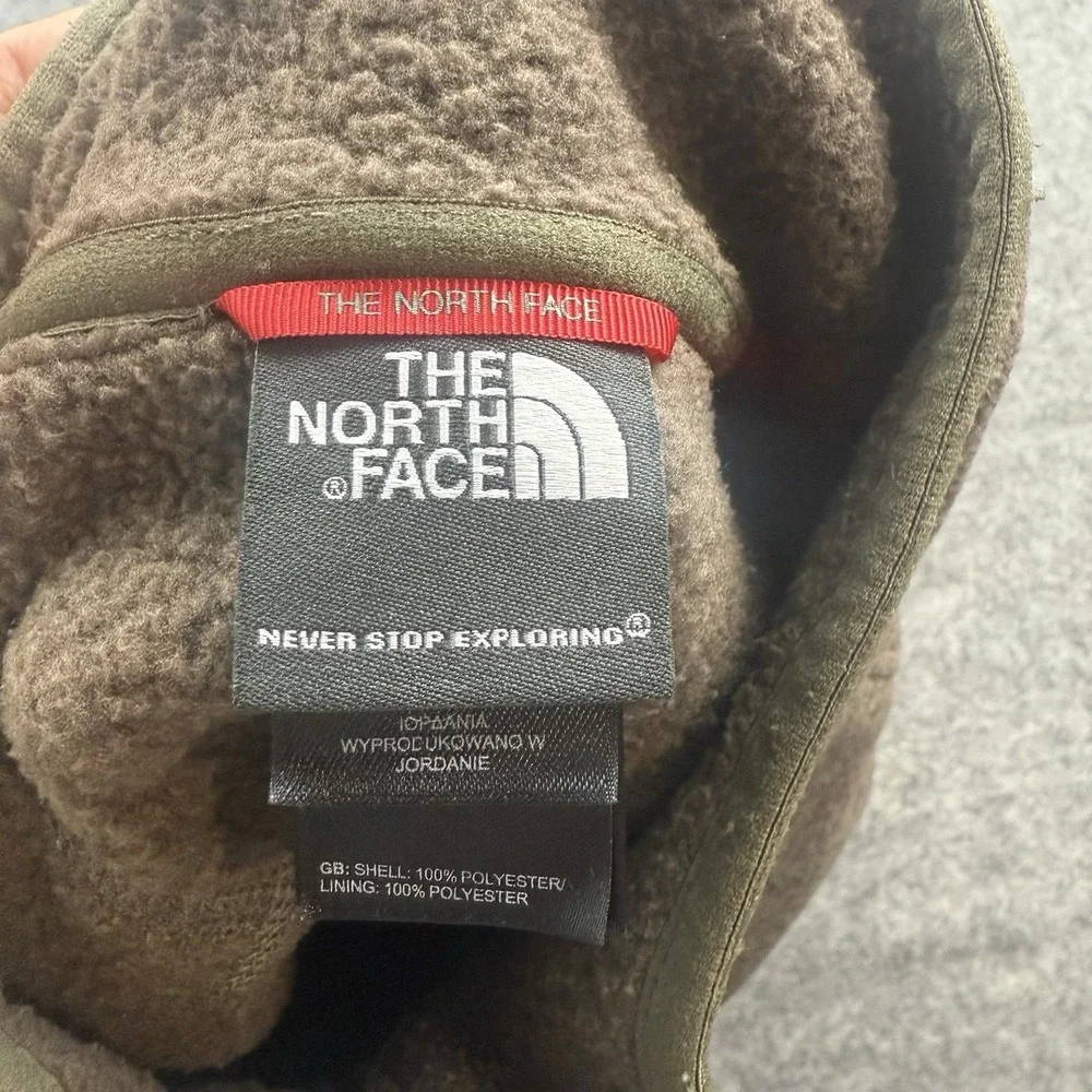 The North Face Sweater Mens XL Brown Gordon Lyons Quarter Zip Fleece Pullover